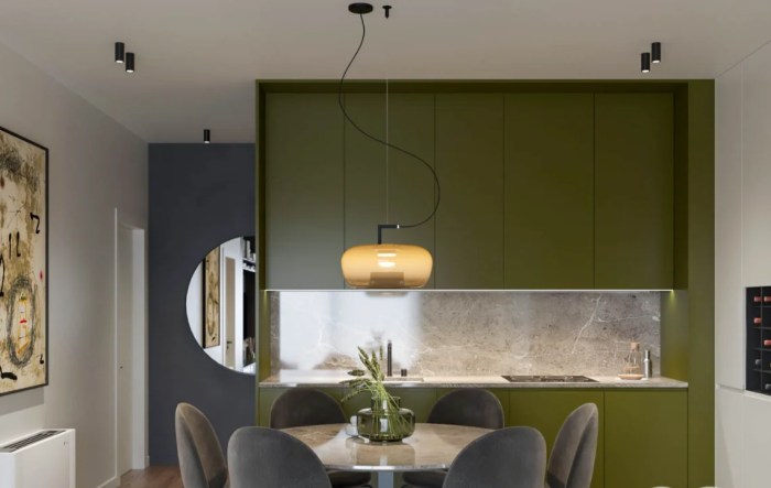 Olive green kitchen decor