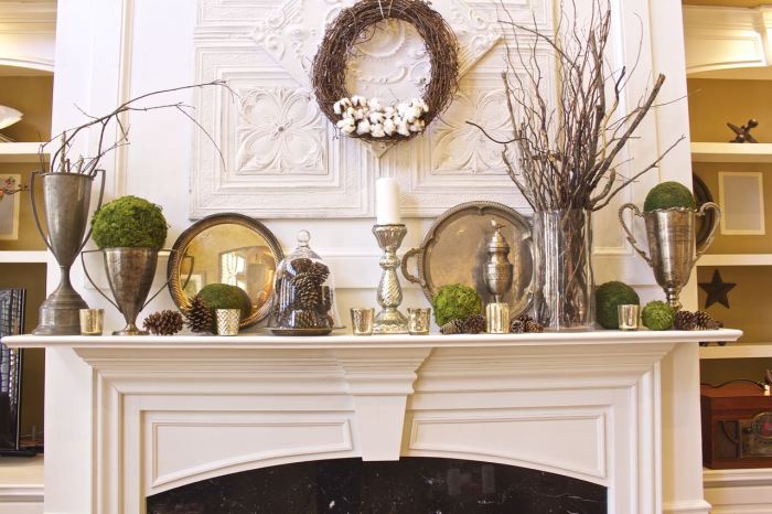 Winter mantel decor ideas