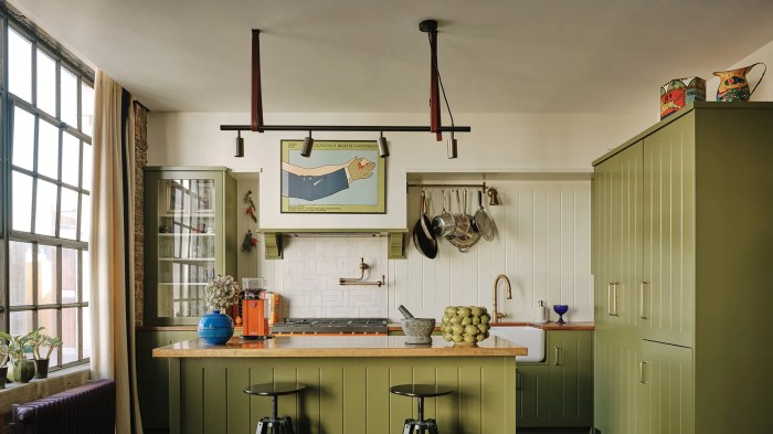 Olive green kitchen decor