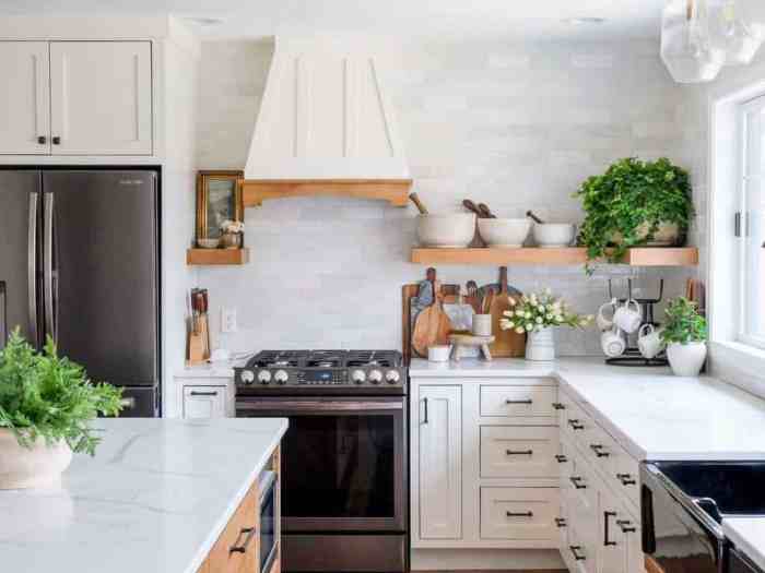 Kitchen floating shelves decor ideas