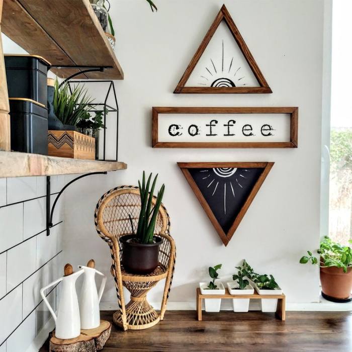 Coffee wall decor for kitchen