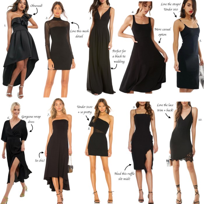 Black beach wedding guest dress