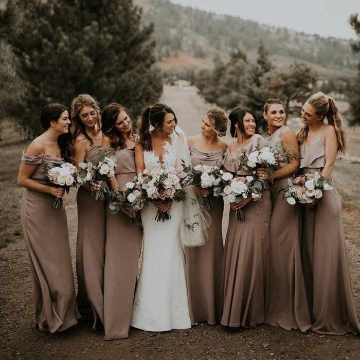 Brown dresses wedding guest