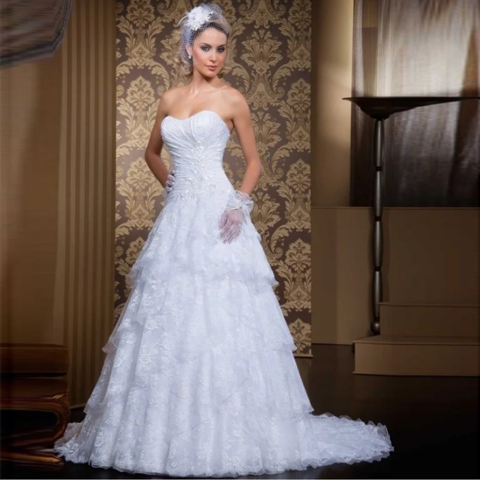 Empire waist a line wedding dresses