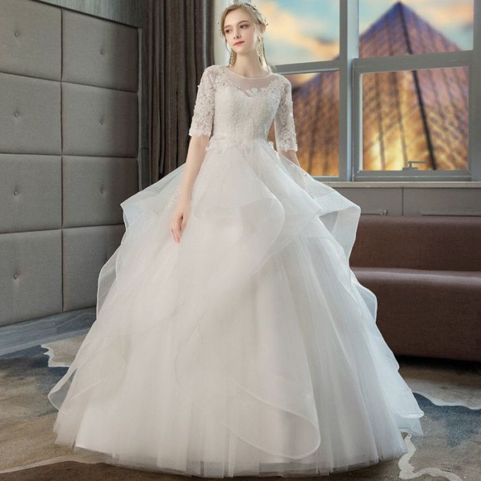 Ball gown wedding dresses organza