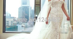 Front slit wedding dress